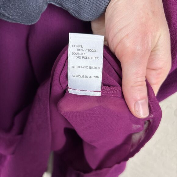 ASTR The Label Off Shoulder Drape Cami Sheath Dress Purple Womens Size M Wedding - Picture 10 of 14